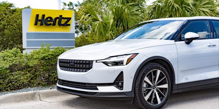 hertz logotipas polestar elektromobilis