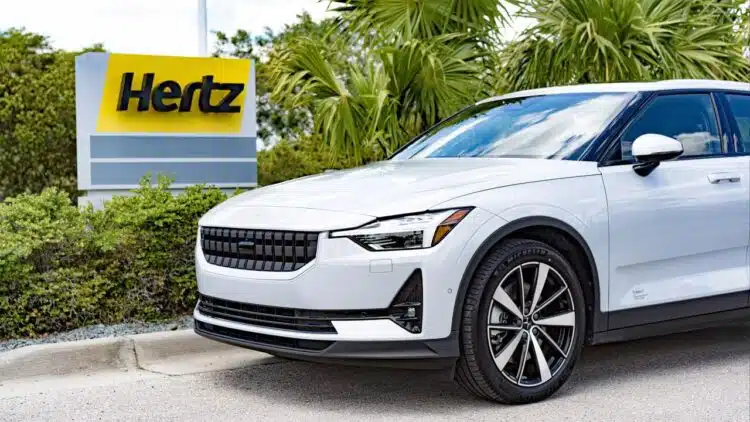 hertz logotipas polestar elektromobilis