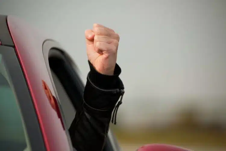 ranku gestai is automobilio ranka