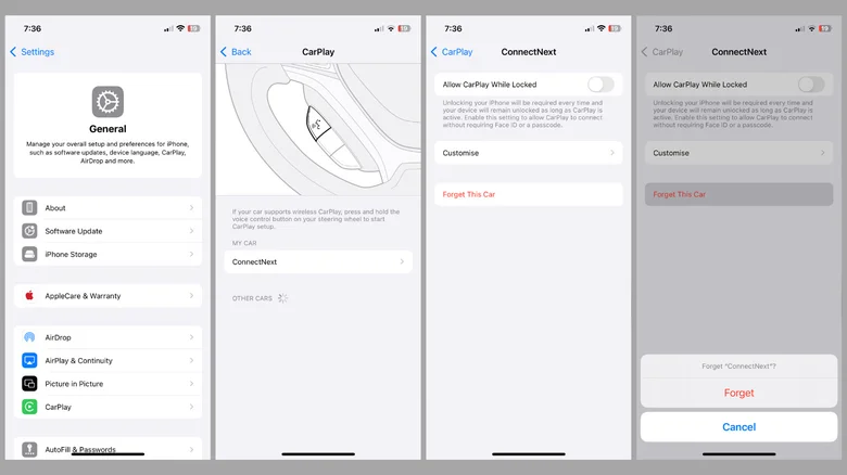 Iš naujo nustatykite „Apple CarPlay“ naudodami iPhone