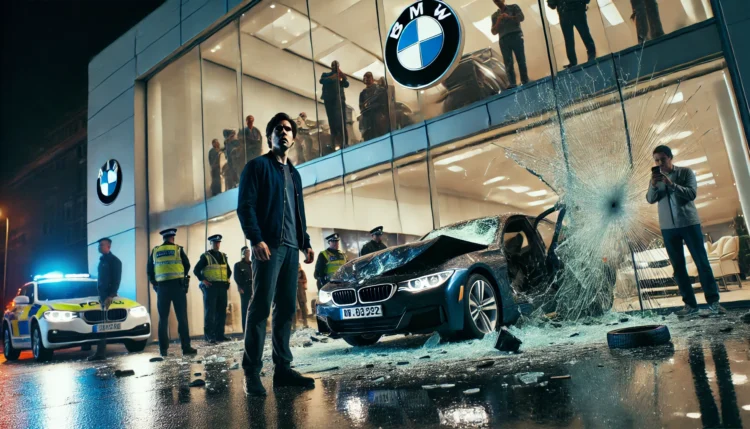 Vyras įsirėžė į BMW saloną po to kai darbuotojai jam neleido padaryti bandomojo važiavimo su BMW M4 CS