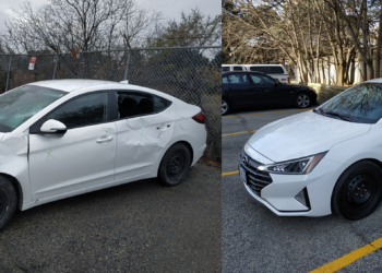 dauztas automobilis po eismo ivykio avarijos patikra