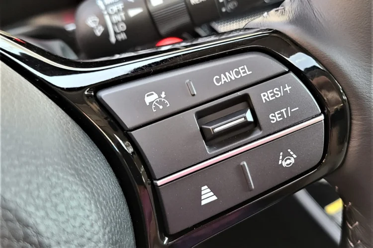 mygtukai ant automobilio vairo kruizo kontrole juostu palaikymas