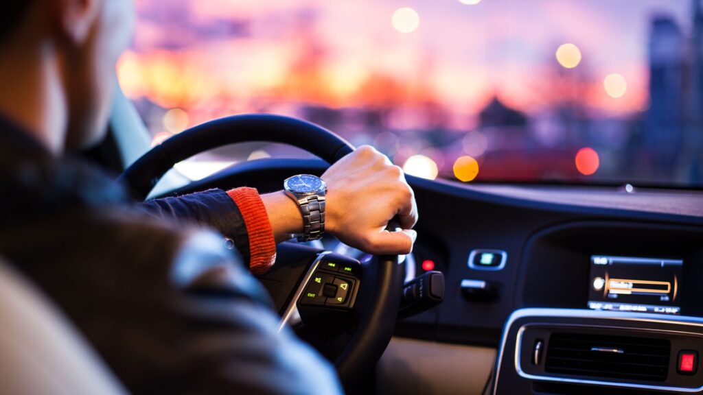 vyras vairuoja automobili