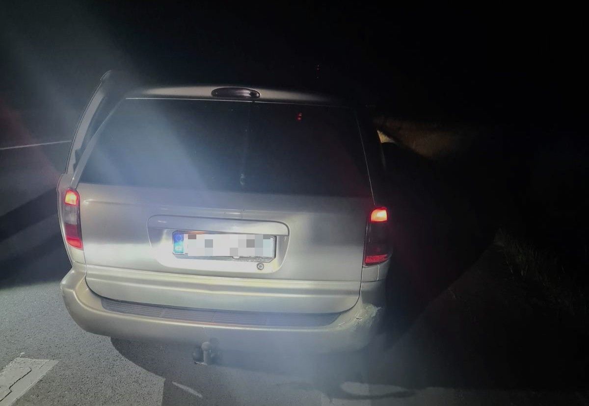 Dokumentų neturintys migrantai automobilyje