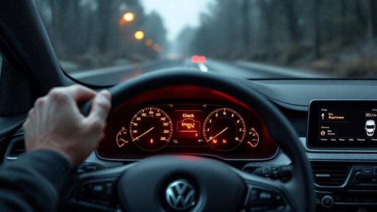 dirbtinio intelekto sugeneruota nuotrauka Kodėl mirksi variklio patikrinimo (check engine) lemputė ir ką daryti