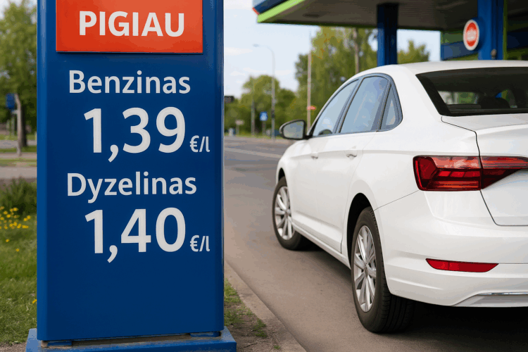 Kuro kainų kritimas tęsiasi benzinas ir dyzelinas vis dar pinga