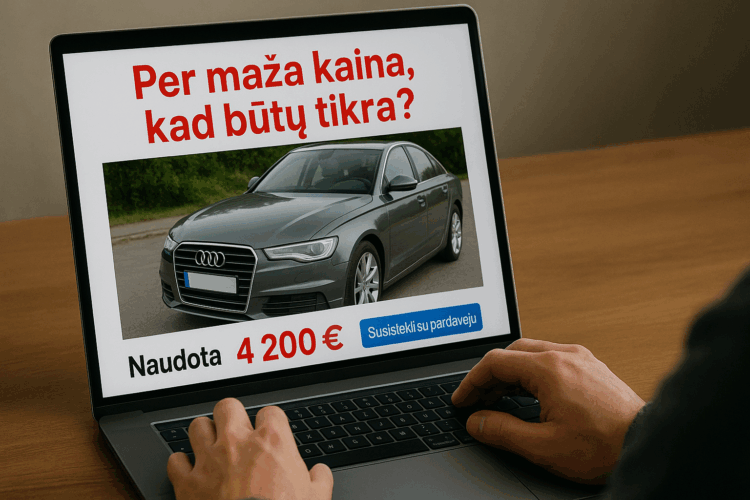 Naudoti Audi už įtartinai žemą kainą Būkite atsargūs Tai gali būti spąstai