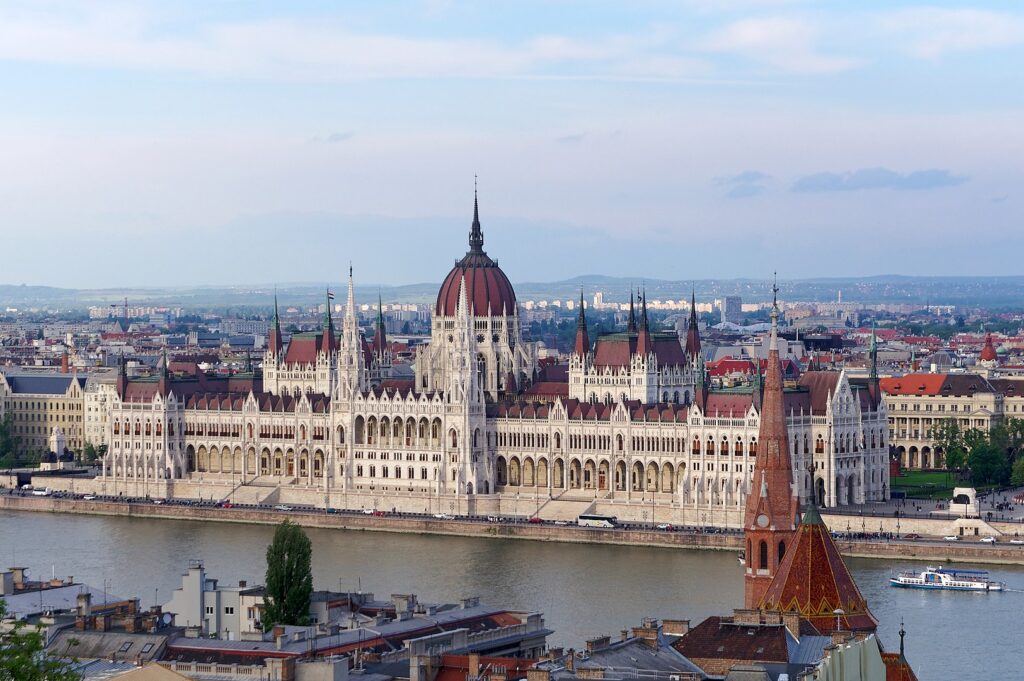 Vengrijos parlamento pastatas Budapeste