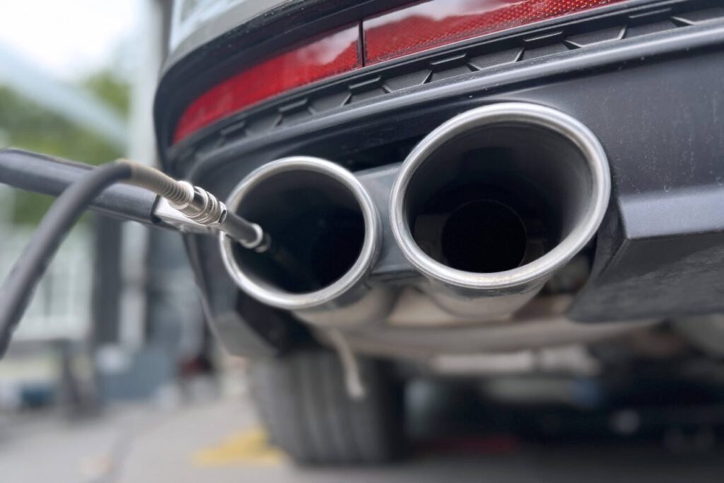 dyzelinis automobilis ismetimo duju co2 testas