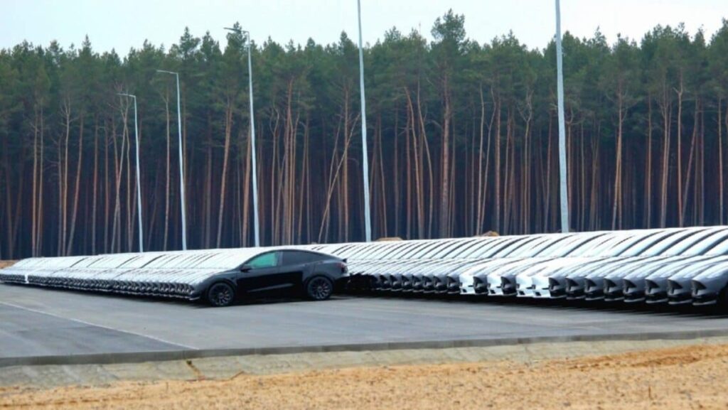 tesla model y elektromobiliai vokietijoje