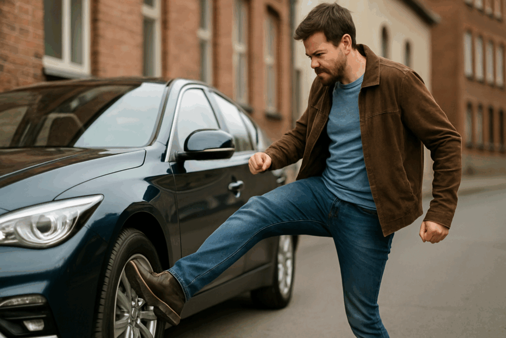 vyras spardo automobilio padanga automobilio padangos spardymas