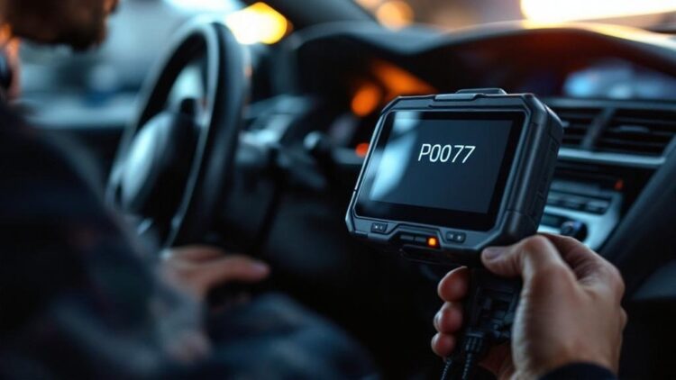 P0077 įsiurbimo vožtuvo valdymo elektromagnetinė grandinė