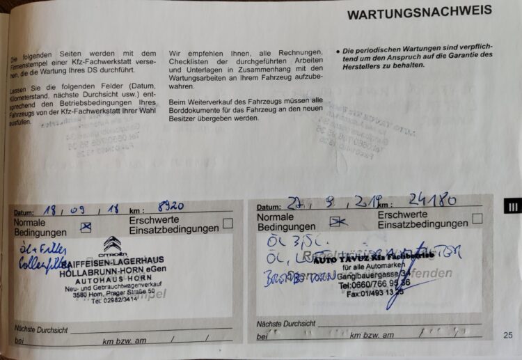automobilio is vokietijos serviso knygele knygute aptarnavimo istorija vokietijoje