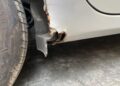 honda city automobilio kebulas paveiktas korozijos rudys