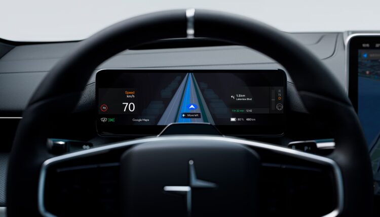 „Google Maps“ pristato naują AI funkciją – veikia tik viename automobilyje 1 google maps polestar 4