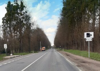 kelio zenklas vidutinio greicio matavimo ruozas vidutinio greicio matuoklis