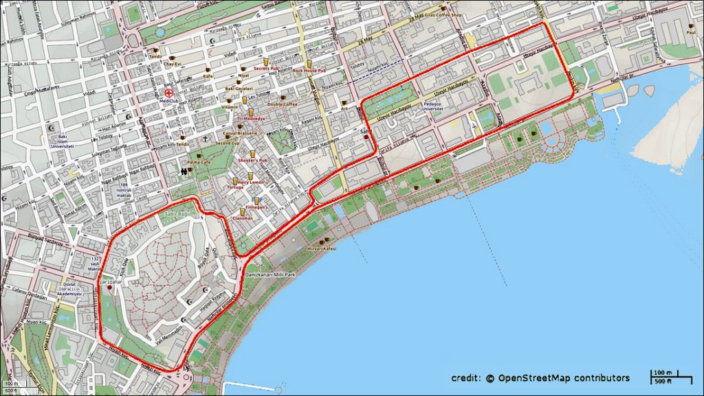Baku miesto lenktynių trasa