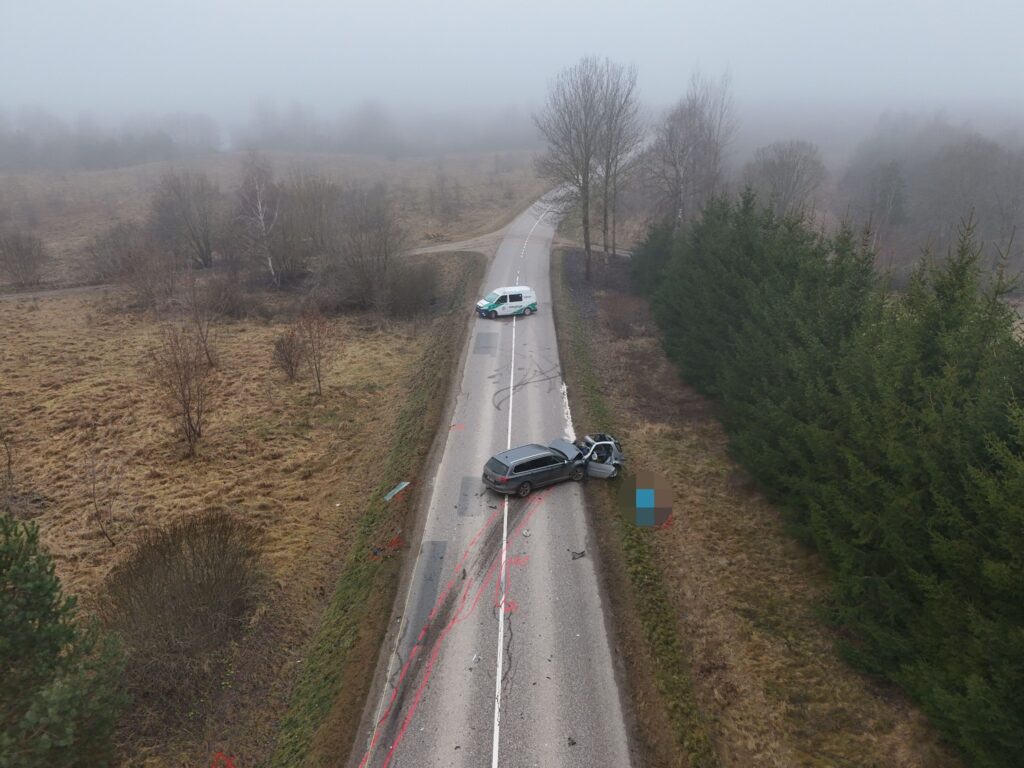Mirtinos avarijos vieta Trakų rajone prie Užutrakio 1
