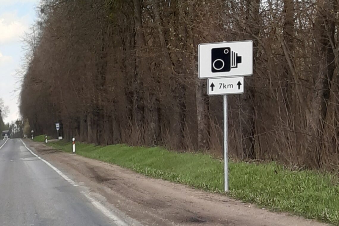 kelio zenklas vidutinio greicio matuoklis