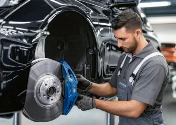 oficialus bmw servisas meistras mechanikas stabdziu diskas suportas