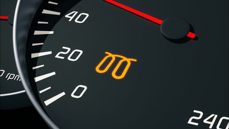 zvakiu pakaitinimo indikatorius automobilio prietaisu skydelyje