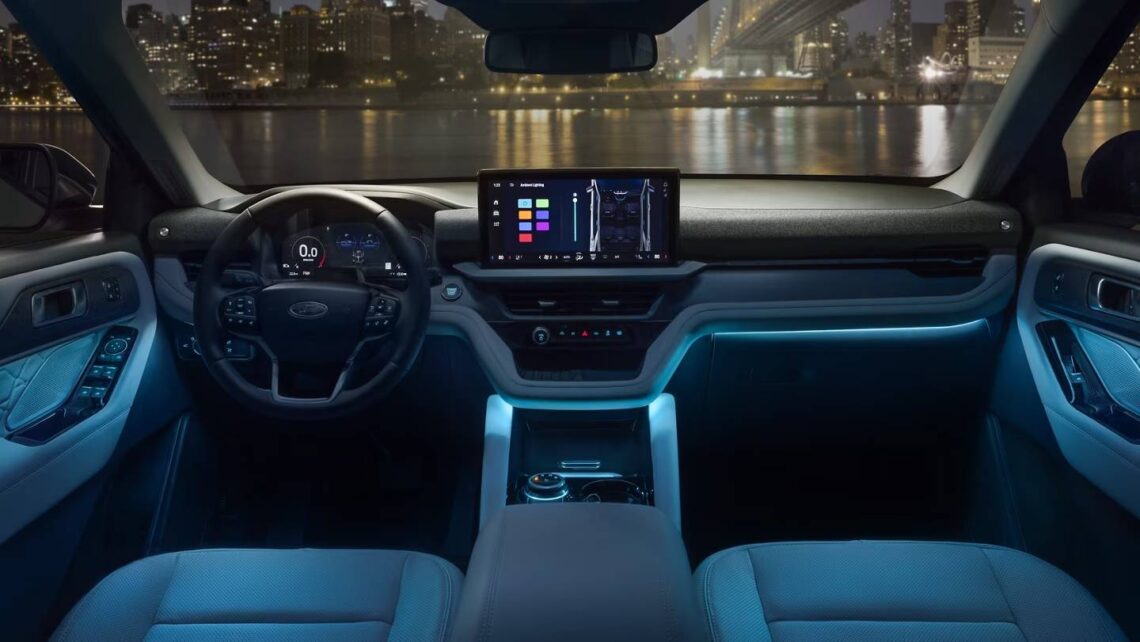 2025 Ford Explorer salonas interjeras