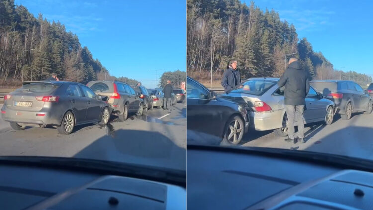 Avarija-Vilniuje-prie-Gariūnų-tilto-susidūrė-mažiausiai-5-automobiliai-susidarė-kamštis-važiuojant-link-miesto