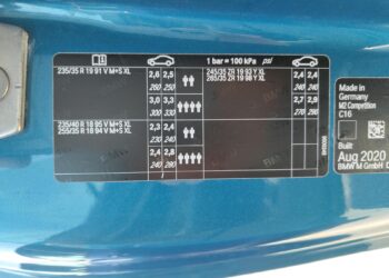 bmw automobilio lentele su padangu slegio rekomendacijomis