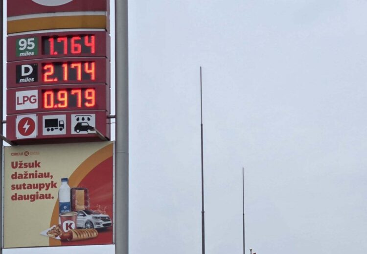 circle k kuro kainos vilniuje talino gatveje