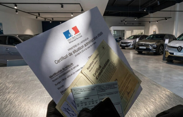 prancuziski automobilio registracijos dokumentai