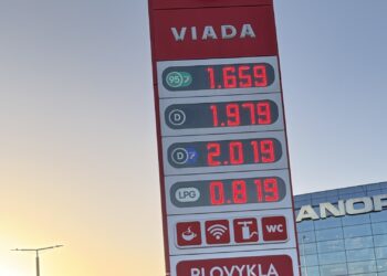 viada kuro kainos benzinas dyzelinas dujos