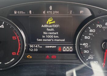 adblue klaida prietaisu skydelyje