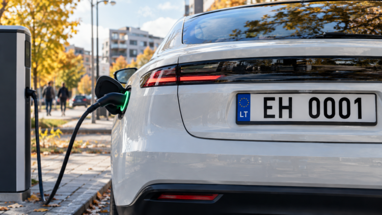 Elektromobilių vairuotojams nauja Regitros numerių serija kurios kitų automobilių savininkai negaus
