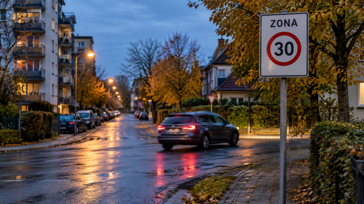 Lietingas ruduo 30 Riboto greičio zona