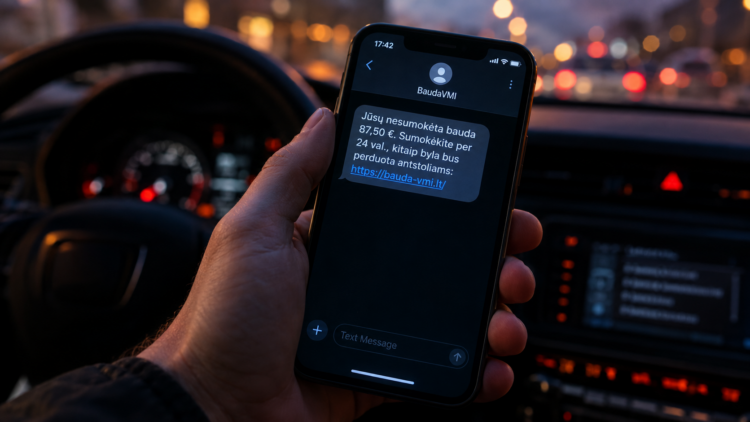 Netikra bauda SMS žinute VMI vardu vairuotojams