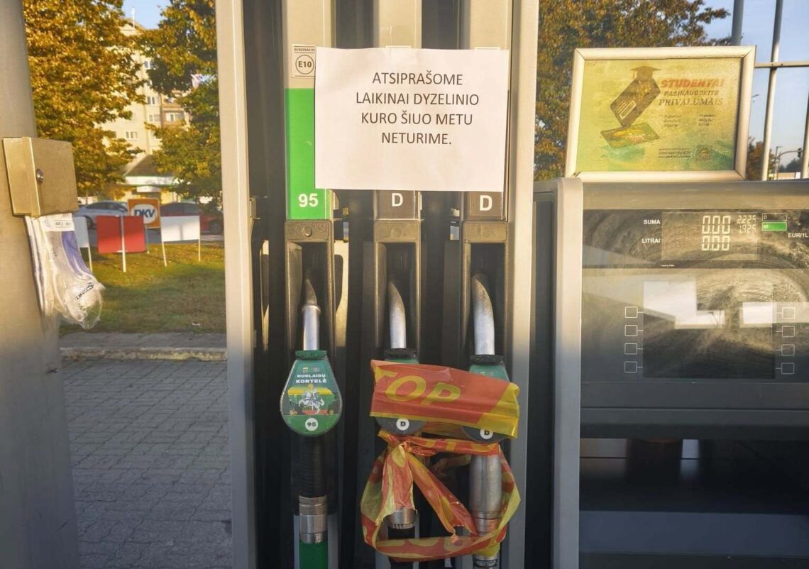 emsi degalineje nera dyzelinio kuro atsiprasome laikinai dyzelinio kuro siuo metu neturime