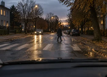 Iliustracija: Jei pravažiuosite perėją, kol pėsčiasis dar jūsų juostoje, – galite netekti teisės vairuoti