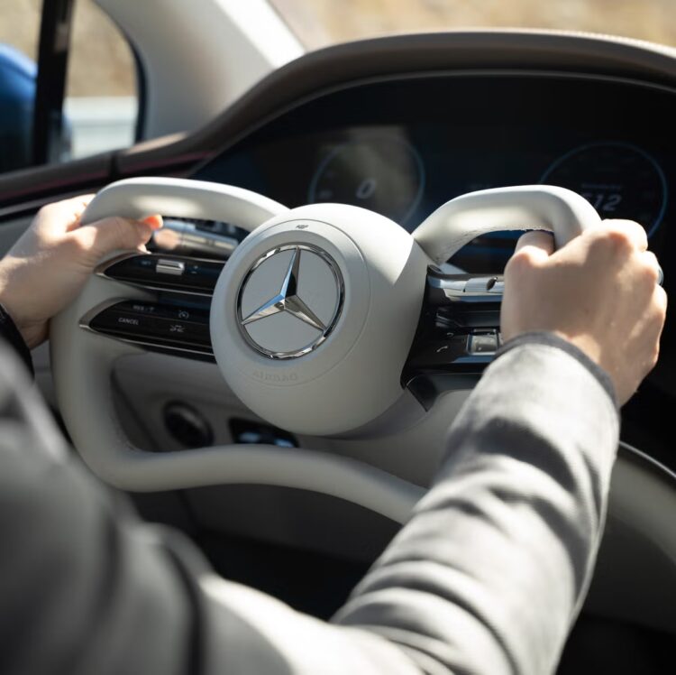 mercedes-benz automobilio vairas steer-by-wire