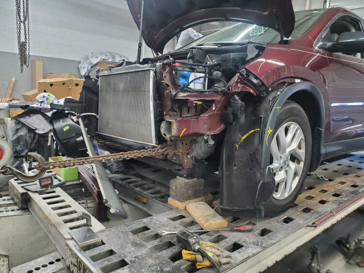 sudauzyto automobilio kebuliniai darbai kebulo istempimas