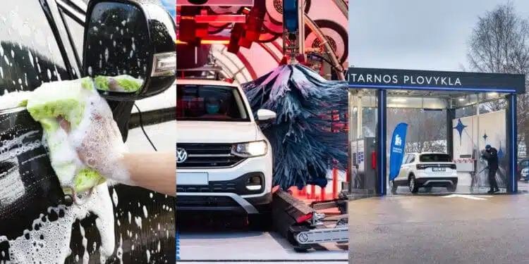 automobiliu plovykla rankomis tuneline plovykla savitarnos plovykla