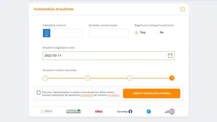 kiek kainuoja kasko draudimas naujam automobiliui